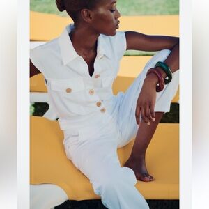 Zara Sleeveless Balloon-Leg Jumpsuit size XS